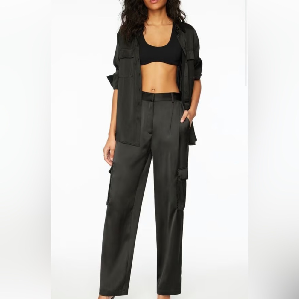 Dynamite Satin Cargo Pants